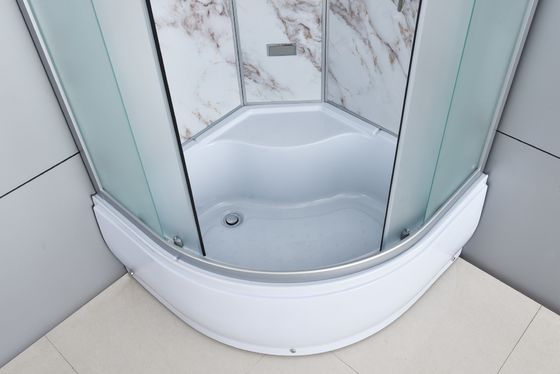 Marco de aluminio del cuadrante del cuarto de baño del recinto blanco de la ducha
