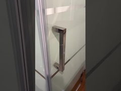 Casas de ducha asequibles con cristal de impresión blanca y marco de aluminio