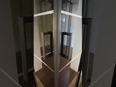 5/6mm Bloque de vidrio negro Cubiertos de ducha con marco negro de aluminio