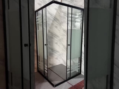 Casillas de ducha cuadradas personalizables con vidrio de impresión congelado para modernos