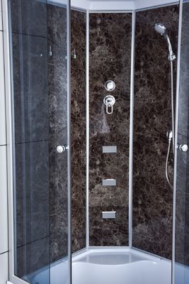 35&quot; recinto de la ducha de la puerta deslizante de X35 ' X85” moderó el vidrio