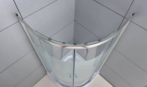 Vidrio claro 5m m de la entrada de Chrome del recinto de la esquina de aluminio de la ducha