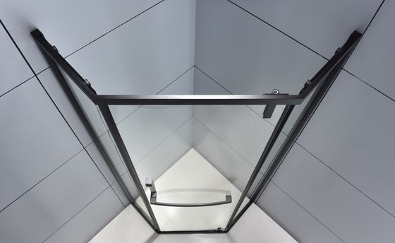 Negro de la esquina de cristal moderado ISO9001 del recinto de la ducha del cuadrante