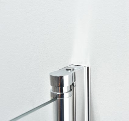 55&quot;” marco de aluminio de plata de cristal claro de la pantalla de ducha del pivote X47 6m m