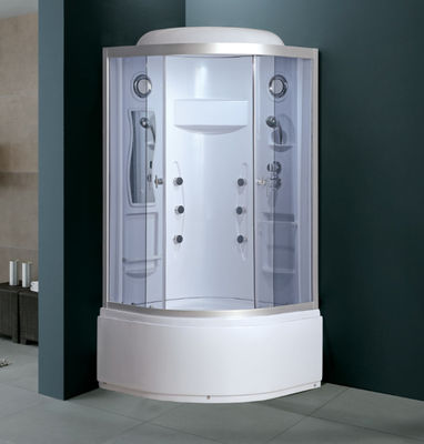 Cuarto de baño de cristal modificado para requisitos particulares del ajuste de la cabina de la ducha del vapor de Whirlpool de la puerta