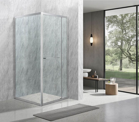 900x900 Casilla de ducha 6/8mm de vidrio templado y marco de aluminio con cromo para estilo